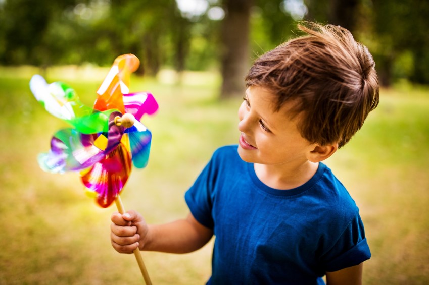 Child with windmill