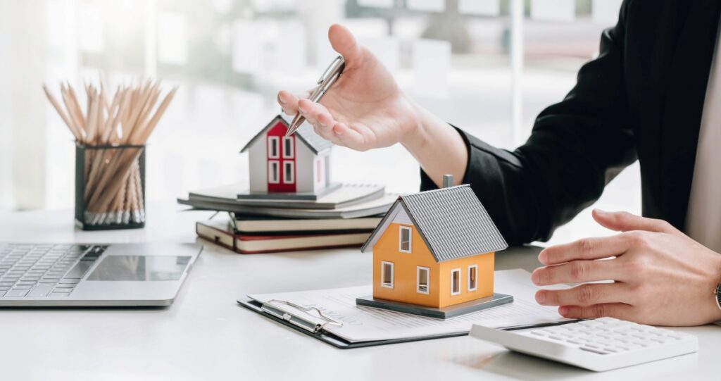 estate broker agent presenting