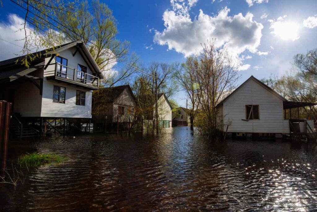 Flooded house